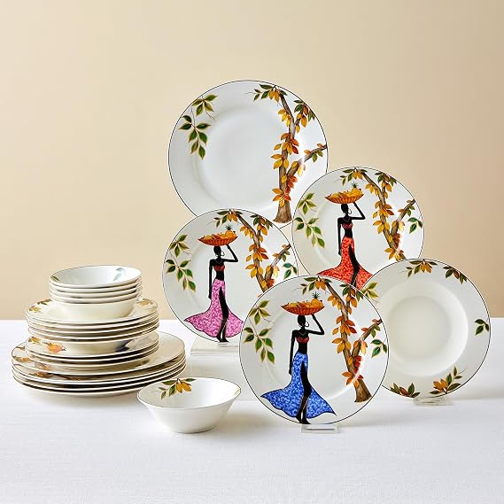 Karaca Elegance Bone Samira 24 Parça 6 Kişilik Yemek Takımı