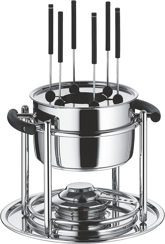 WMF Allegro Fondue Set, Stainless Steel, Silver, 11-Piece