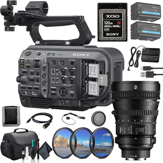 Sony PXW-FX9 XDCAM 6K Full-Frame Camera System Body Only PXW-FX9V, FE PZ 28-135mm Lens SELP28135G, 120GB Memory Card, BP-U35 Battery, Filter Kit, Bag, Memory Card Wallet, and More