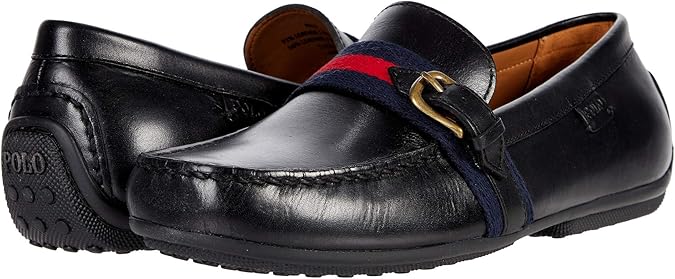 Polo Ralph Lauren Mens Fashion Casual Driving Style Loafer, Black, 9.5 US