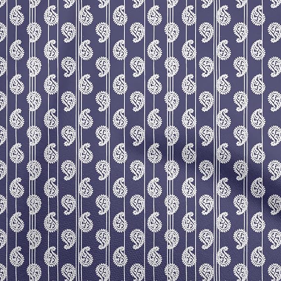 oneOone Rayon Dark Purple Fabric Block Quilting Supplies Print Sewing Fabric by The Yard 56 Inch Wide-ZQ