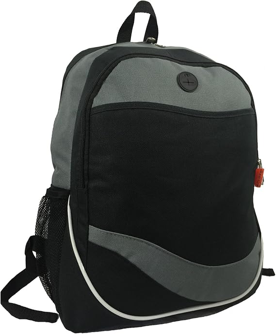 K-Cliffs 18 inch multi pockets backpack Day Pack Book bag Black/Gray