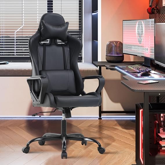 Cheap Gaming Chair PC Chair Ergonomic Office Chair Computer Chair, Video Game Chairs for Kids, Silla Gamer Chair with Headrest and Lumbar Support, Massage Chair Gaming Chairs for Adults Comfy Chair