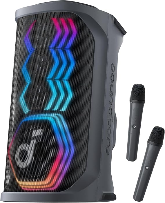Anker Soundcore Rave 3S 200W, Yapay Zeka Destekli Karaoke Parti Hoparlörü, Siyah - A31A3