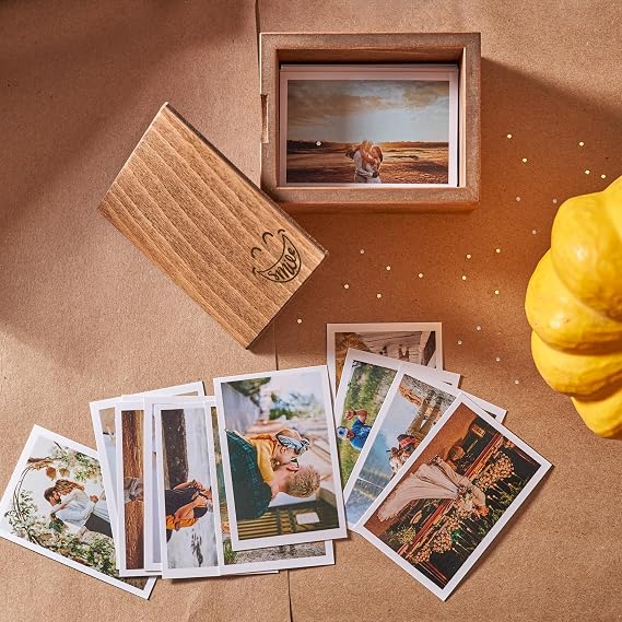 Hediyesepeti Smile Tasarımlı Ahşap Fotoğraf Kutusu