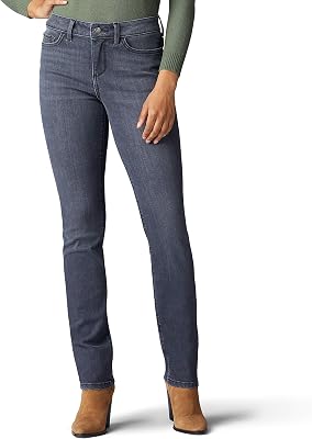 Lee Womens Secretly Shapes Regular Fit Straight Leg Jean