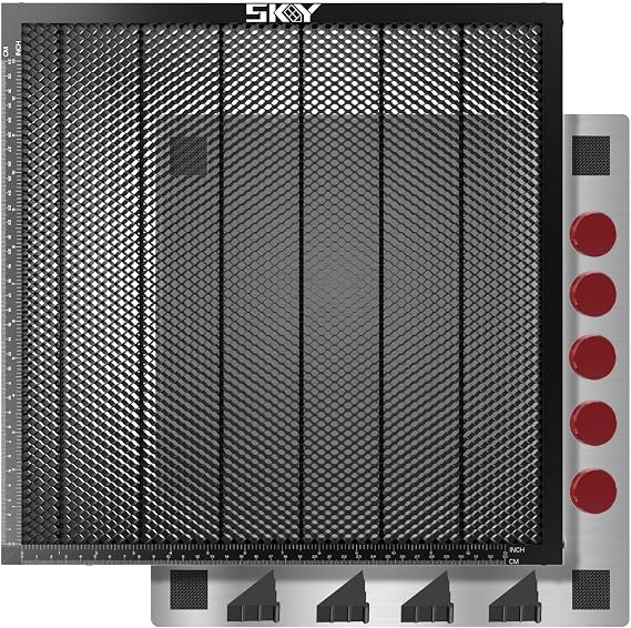 Update Heat-Resistant Coating Honeycomb Laser Bed, 400x400mm Honeycomb Working Durable Steel Honeycomb Panel Table for Most Laser Engraver, Desktop-Protecting, 15.7"x15.7"