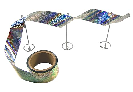 Bird-X Irri-Tape, Holographic Bird Scare Tape, Iridescent Foil Reflective Tape for Multi-Sensory Attack, Easy to Install, 2" W x 100' L