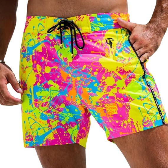 Tucann Men's Trunks 5" Compression Liner Quick Dry Chlorine Resistant