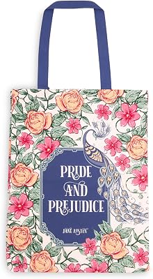 Steel Mill & Co Cute Canvas Tote Bag for Book Lovers, Bookish ReusableFoldable Bag for WorkGroceries