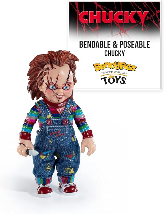 BendyFigs Noble Collection - Horror - Chucky Bendy Figure,Multicolor,6 inches