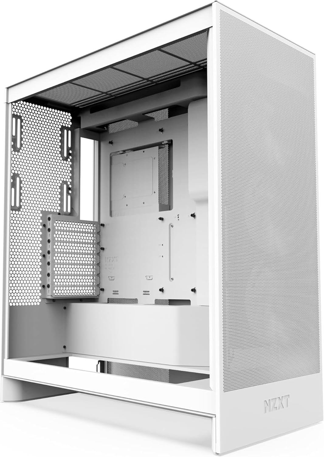 NZXT H7 Flow RGB | Fanlı Mid-Tower ATX Hava Akımı Kasası | Doğrudan GPU Soğutma için Alt Fanları Destekler | 360 mm RGB Tek Çerçeve Fan Ünitesi İçerir | Kablo Yönetimi | Beyaz