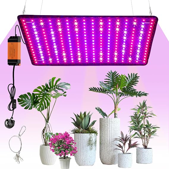 LED Grow Light, 1000W Full Spectrum Plant Grow Light for Indoor Plants Seedling Veg and Bloom, Grow Lamp with 265 LEDs for Greenhouse Flower Growing, Coverage 2 x 2Ft [Energy Class A]