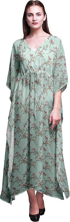 Bimba Beach Kaftan Bikini Cover up Women's Maxi Dress Long Caftan Summer Kimono