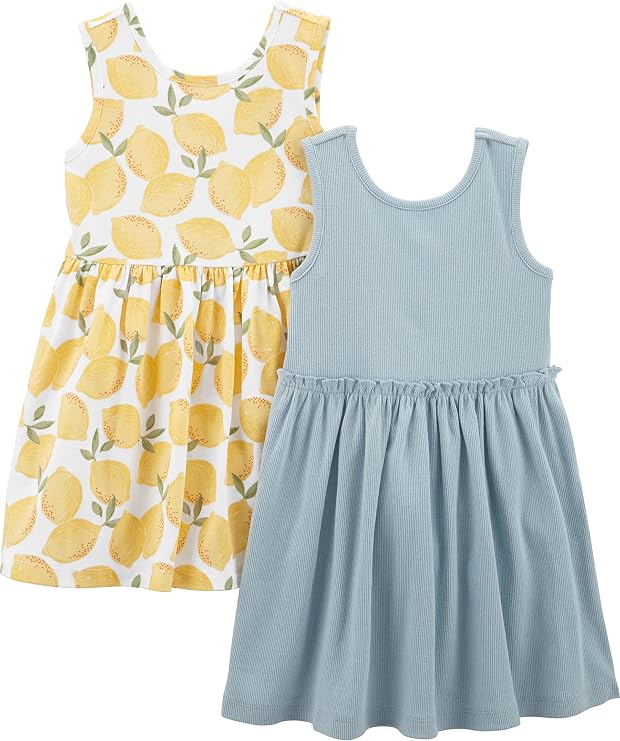 Simple Joys by Carter's Baby Girls Short-sleeve and Sleeveless Dress Sets, Pack of 2