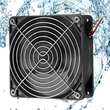 120mmx38mm 12V DC IP67 Water-Proof High Speed 3500RPM 3Pin Cooling Fan