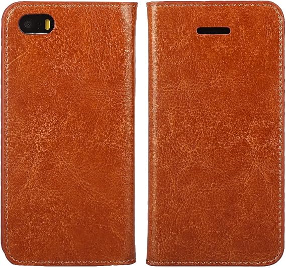 Eastwave Apple iPhone 5 5S SE 2016 Case Folio iPhone SE 2016 Notebook Cover Wallet Type iPhone 5 5S Case SE2016 Card Storage Horizontal Stand Storage Pocket Leather Product with Pocket Storage 4