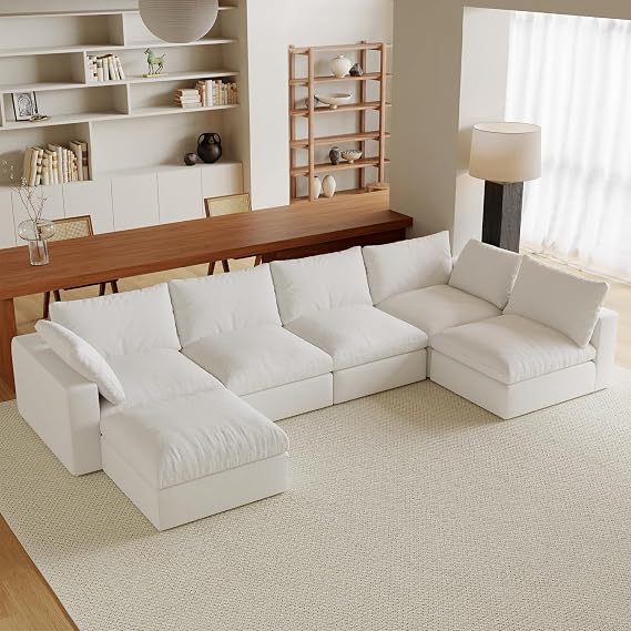 Acanva Maven Modular Sectional Sofa, Cloud Couch