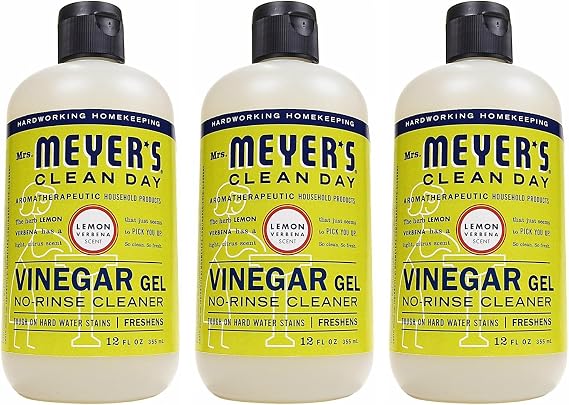 Mrs Meyers Clean Day Vinegar Gel Cleaner, Lemon Verbena, 12 oz, pack of 3