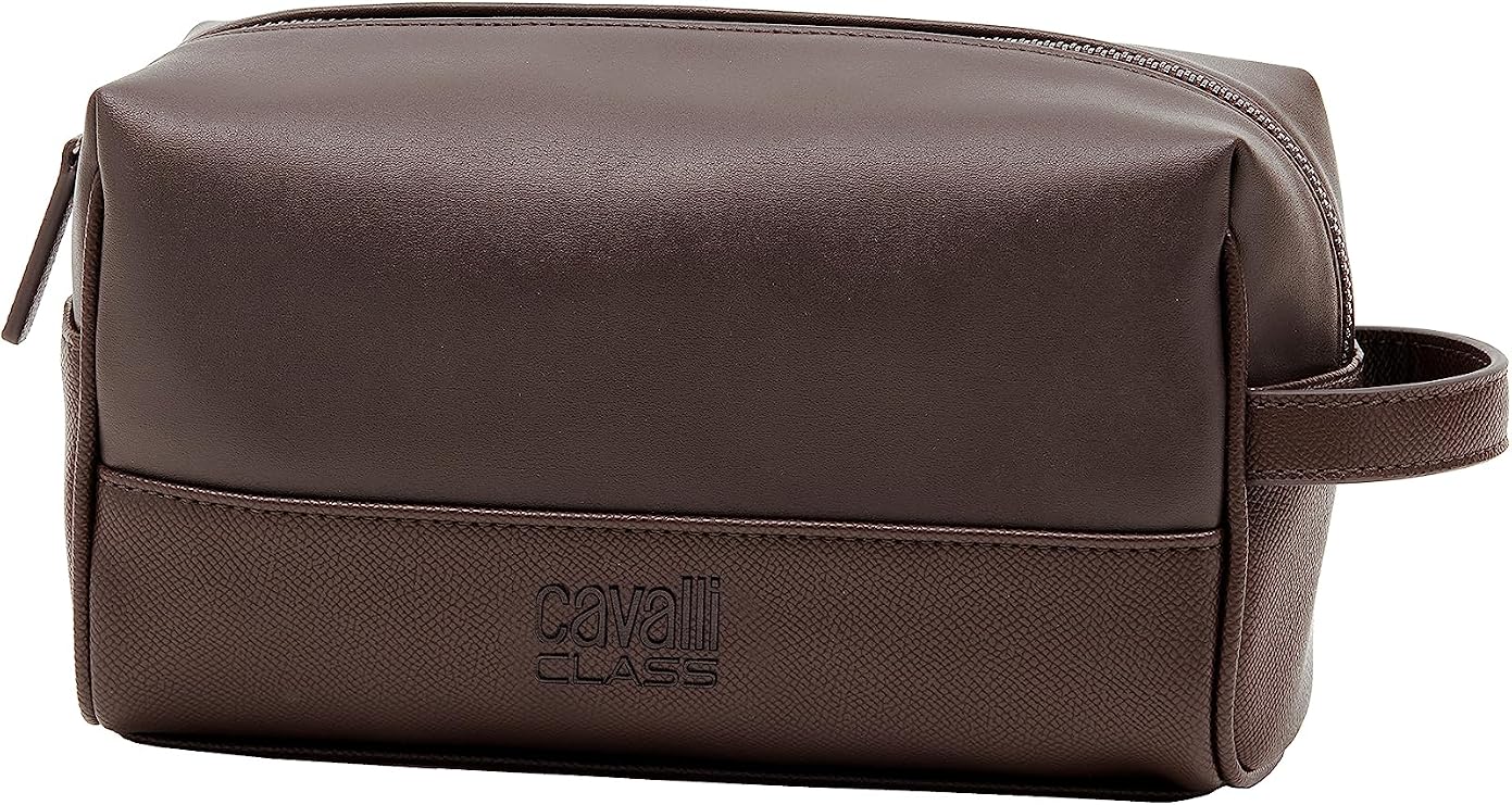 Cavalli Class UDINE Dark Brown Medium Pouch Travel Bag
