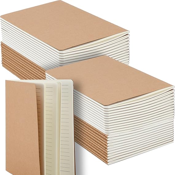 Kraft Notebooks, 50 Pack, A5, Brown Cover