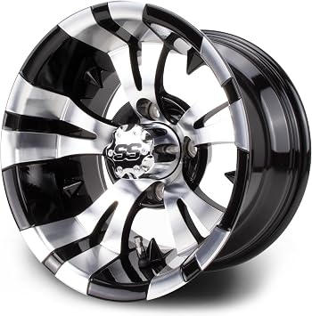 MODZ Vampire Machined Black 12" Golf Cart Wheel