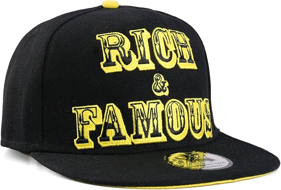 Underground Kulture Rich and Famous Black Snapback Baseball Cap