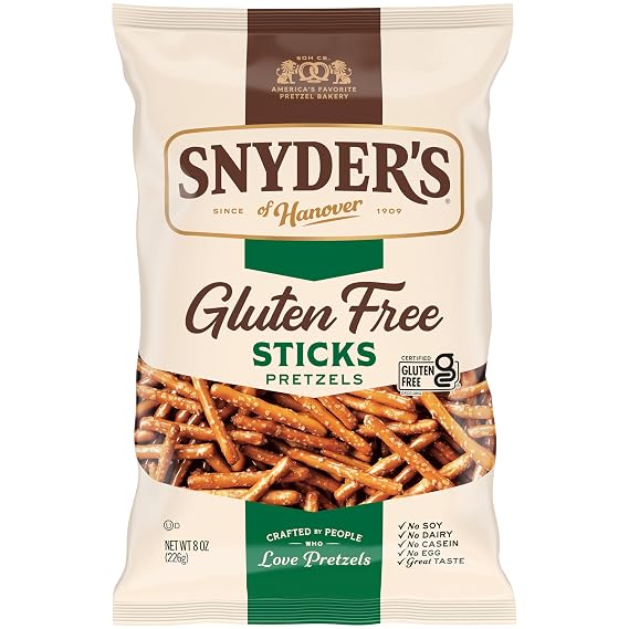 Snyder's of Hanover Gluten Free Pretzel Sticks, 8 Oz Bag