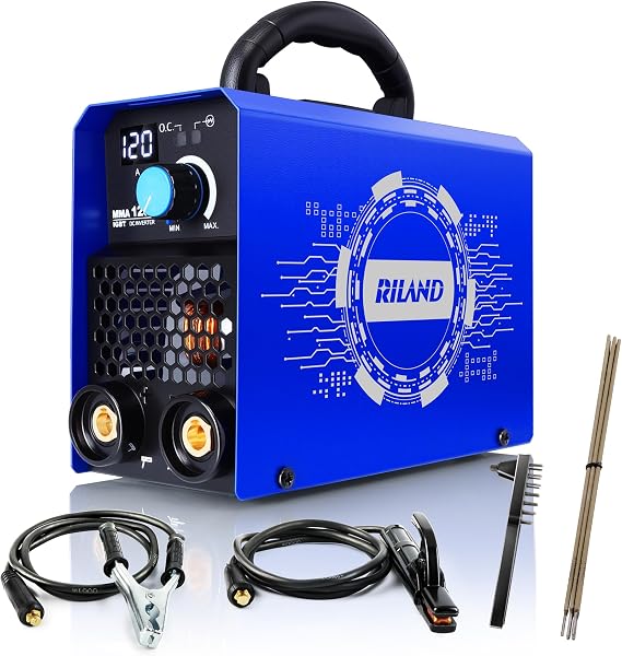 RILAND Stick Welder, 110V Portable ARC Welding Machine 4.4lb Lightweight, Hot Start, Anti-Stick & Overload Protection for Home DIY, Metal Repair,