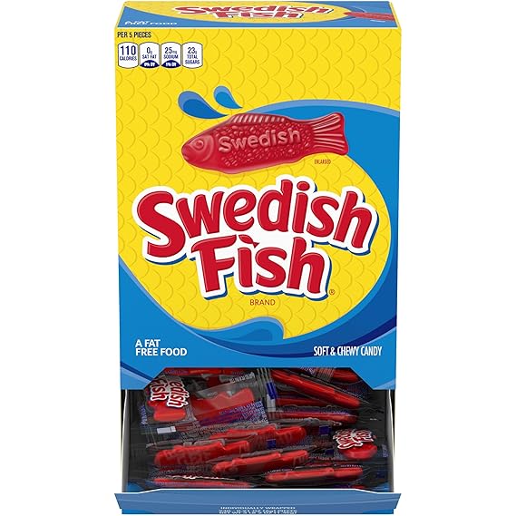 SWEDISH FISH Individually Wrapped Soft & Chewy Gummy Candy, 240 Count | Bulk Candy
