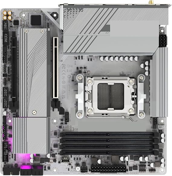 B650M Elite AX ICE -ATX B650 DDR5 192GB DDR5 8000 (OC) MHz M.2 Wi-Fi 6E Socket AM5 Motherboard