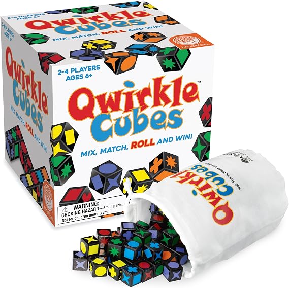 Mindware | Qwirkle Cubes | Miniature Game | Ages 6+ | 2-4 Players | 45 Minutes Playing Time