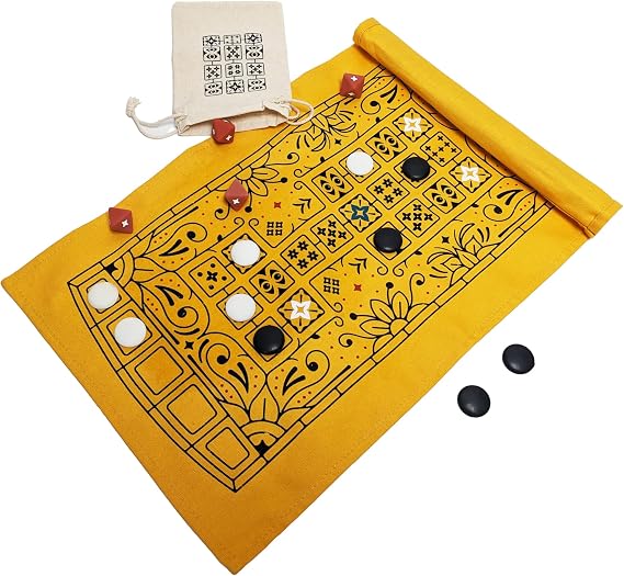 Stellar Factory The Royal Game of UR - Compact, Travel-Friendly Strategy Board Game for 2 Players, Ages 10+