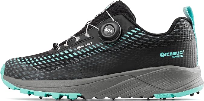 Icebug レディース NewRun BUGrip GTX トレイルランニングシューズ カーバイドスタッドトラクションソール