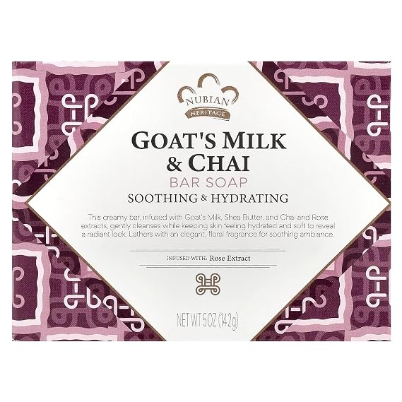 Nubian Heritage/Sundial Creations Goat's Milk and Chai Soap, 6 Count