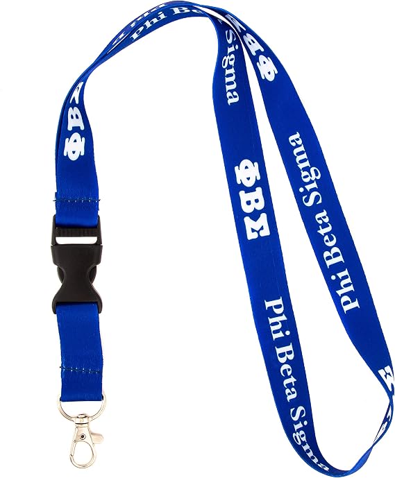 Desert Cactus Phi Beta Sigma Fraternity Lanyard Keychain Car Keys ID Badge Holder Detachable Breakaway Snap Buckle (Lanyard - Classic Style)