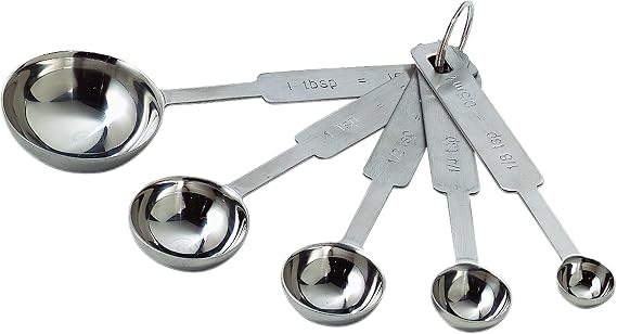 TableCraft 5-Piece Stainless-Steel Measuring-Spoon Set