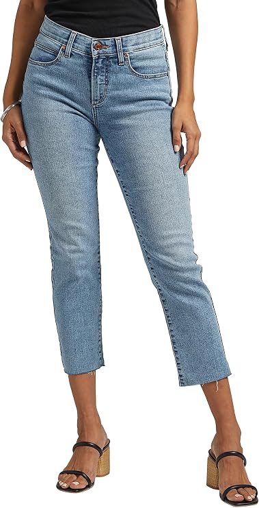 Jag Jeans Women's Ruby Mid Rise Straight Cropped Jeans Jeans