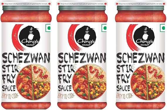 Chings Schezwan Sauce 250g (Pack of 3) – Stir Fry Sauce – Makes Your Food Tantalizing and Delicious
