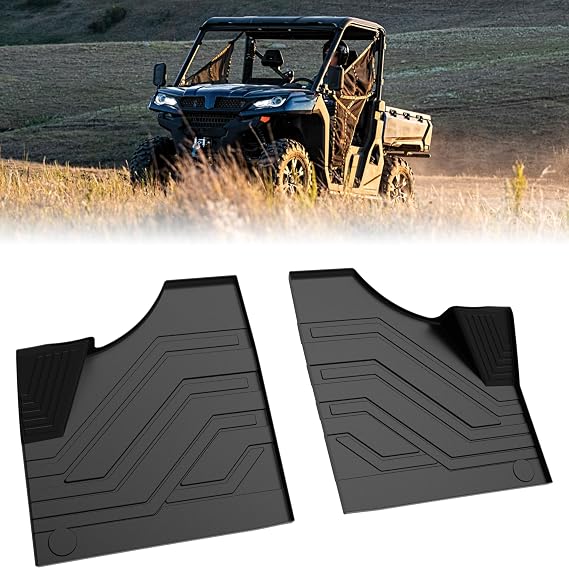 Front Floor Mats for 2019-2024 CFMOTO UFORCE 1000, Custom Fit TPE Rubber Front Floor Liners Slush Mats for CFMOTO UFORCE 1000 2019-2024/ UFORCE 1000 XL 2022-2024 Accessories - 2PCS
