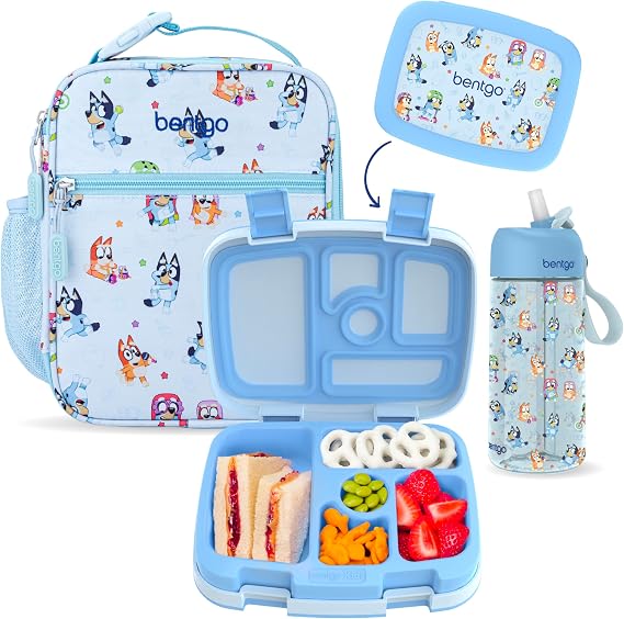 Bentgo + BLUEY 3-Piece Kids Lunch Set, Leak-Proof Bento Box