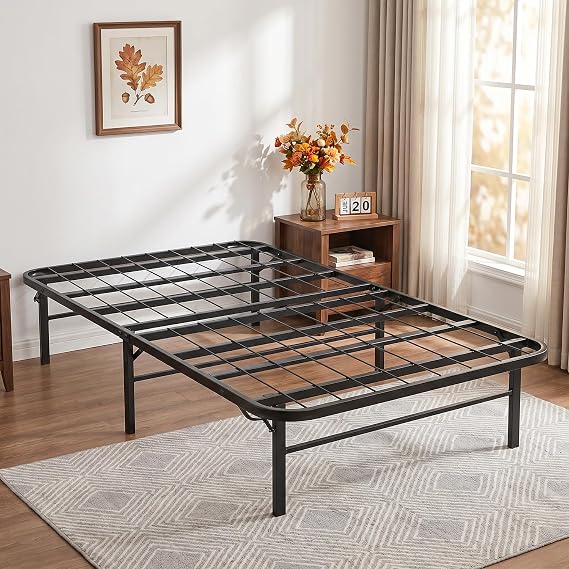BestMassage | Twin Bed Frame | Metal | Heavy Duty Steel Slats with 6 Legs