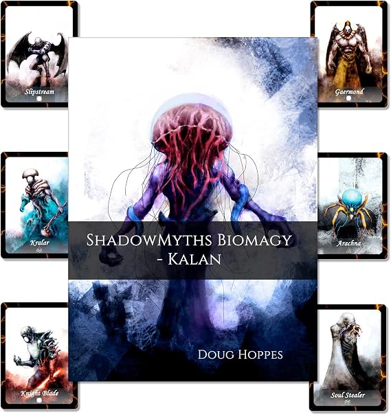 DnD Monster Cards with Softcover Guide Book Describing Monsters, Cryptid Monsters Cards, Game Ideas, Dark Art Collection, 35 Card Kalan Deck