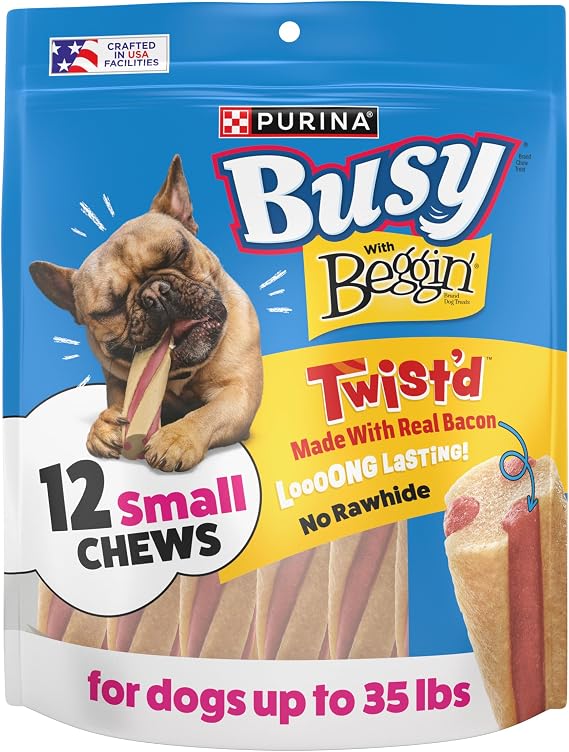 Purina Busy with Beggin Twistd Mini Adult Dog Chew Bone Treats - 12 ct. Pouch