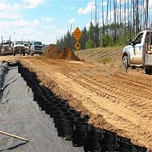 Stabilization Gravel Geocells Grid for Keystone Wall Retaining Walls, Erosion Control Mud Control, 8000 LBS Heavy Load Resistance Ground Geo Cell Grids Flexibility Folding, 14m13m12m11m Wide Grid
