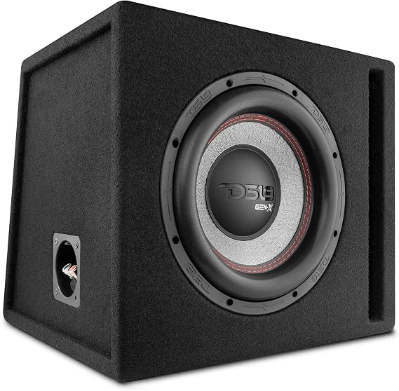 DS18 GEN-X110LD Bass Package 10" Subwoofer in a Ported Box 800 Watts - Single Premium Vented Box with 10 inch Powerful Bass - Speaker Box for Great Sound Quality