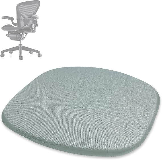 Seat Cushion for Herman Miller Aeron Chair, Natural Latex Ergonomic Office Chair Cushion, Soft and Comfortable Seat Mat（Fit A/B/C Size ） (Gray)