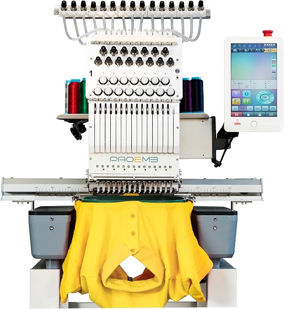 FW-1501R 15 Needle Commercial Embroidery Machine for small business