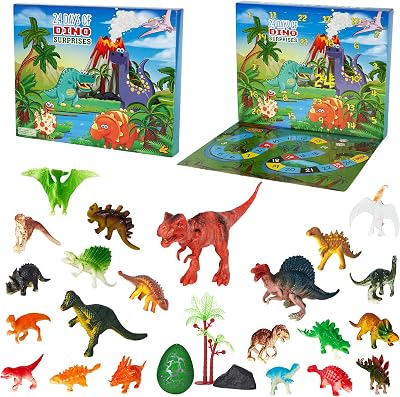 Advent Calendar 2023, Dinosaurs 24 Days Christmas Countdown Calendar for 3 Kids,Xmas Party Favors Gifts,Christmas Stocking Stuffers Gifts