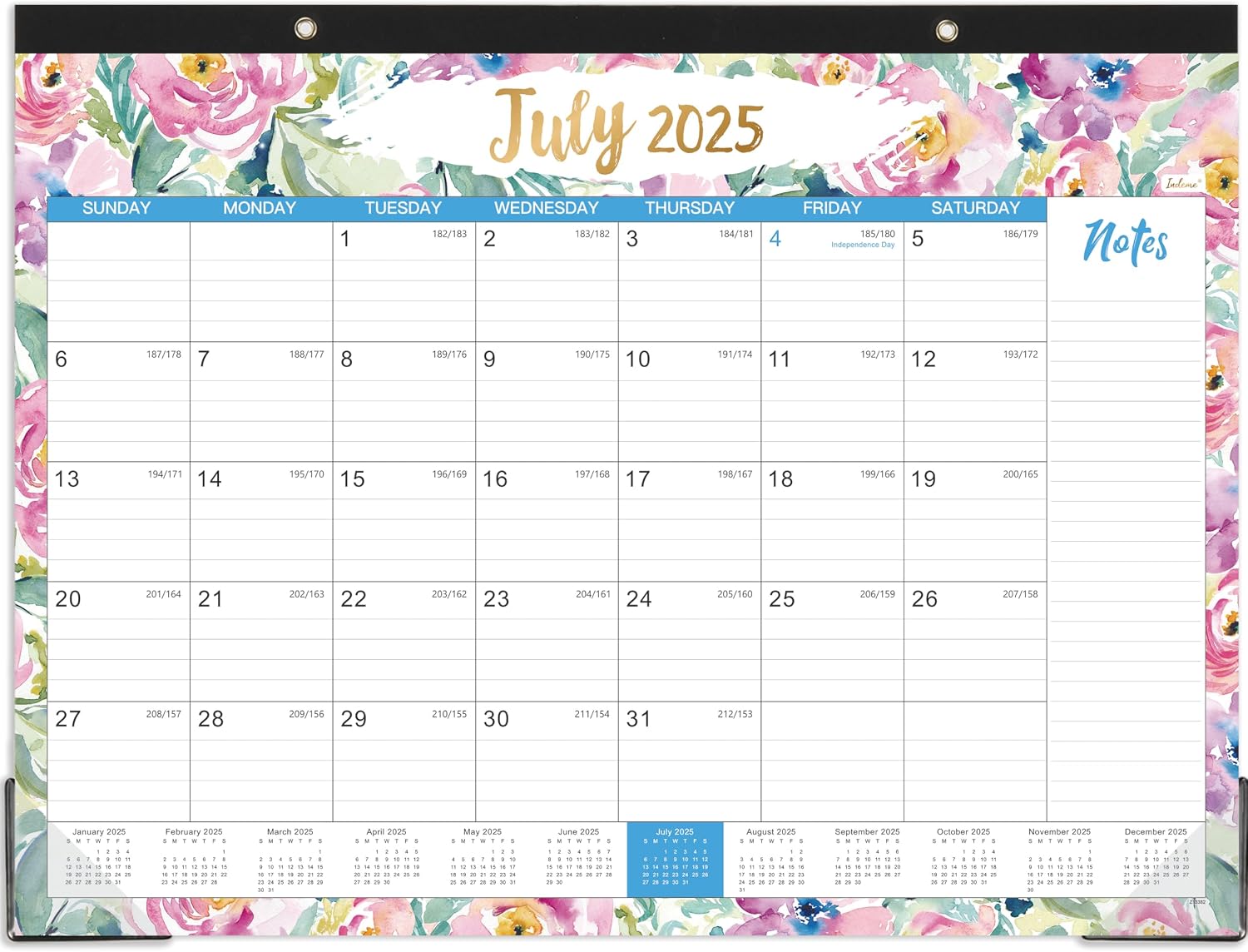 2025-2026 Desk Calendar - Jul 2025 - Dec 2026, 18 Months Large Monthly Desk Calendar, 22 x 17, Desk Pad, Large Ruled Blocks, To-do List & Notes, Best DeskWall Calendar for Planning and Organizing